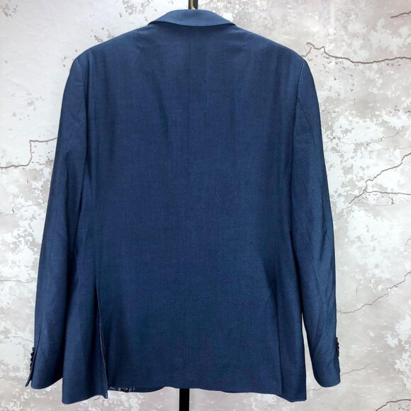 Savile Row Blue Trim Fit Brixton Suitcoat Jacket 42L NWOT - Picture 4 of 10